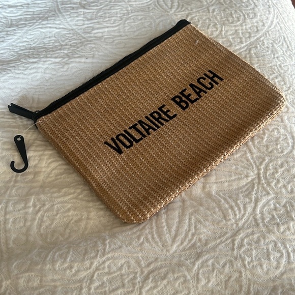 Zadig & Voltaire Beach Woven Clutch bag pochutte wristlet